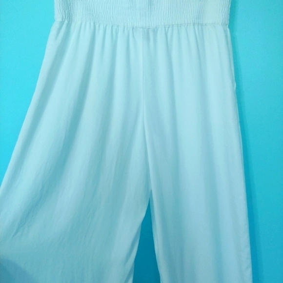 SAKS Fifth Avenue Women's Wide-Leg Smocked Culottes in White - Picture 5 of 12